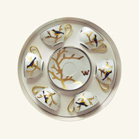 bernardaud aux oiseaux tea cup saucer gold set of 4