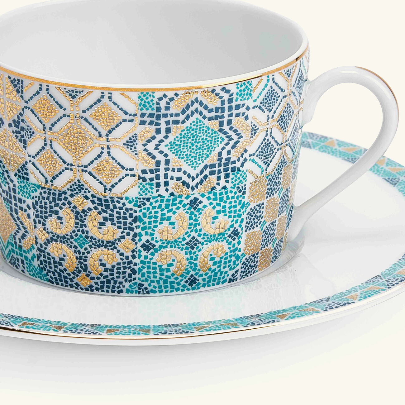 haviland portofino tea cup saucer blue set of 4
