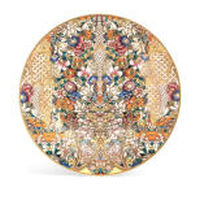 Golden Flowers Charger Plate, small