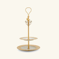 villari peacock extravaganza cake stand gold