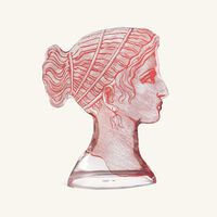 jonathan adler grand tour goddess bust sculpture extra large red