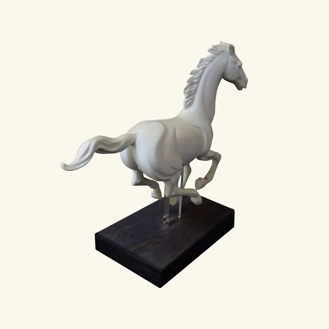 lladro gallop i sculpture small white