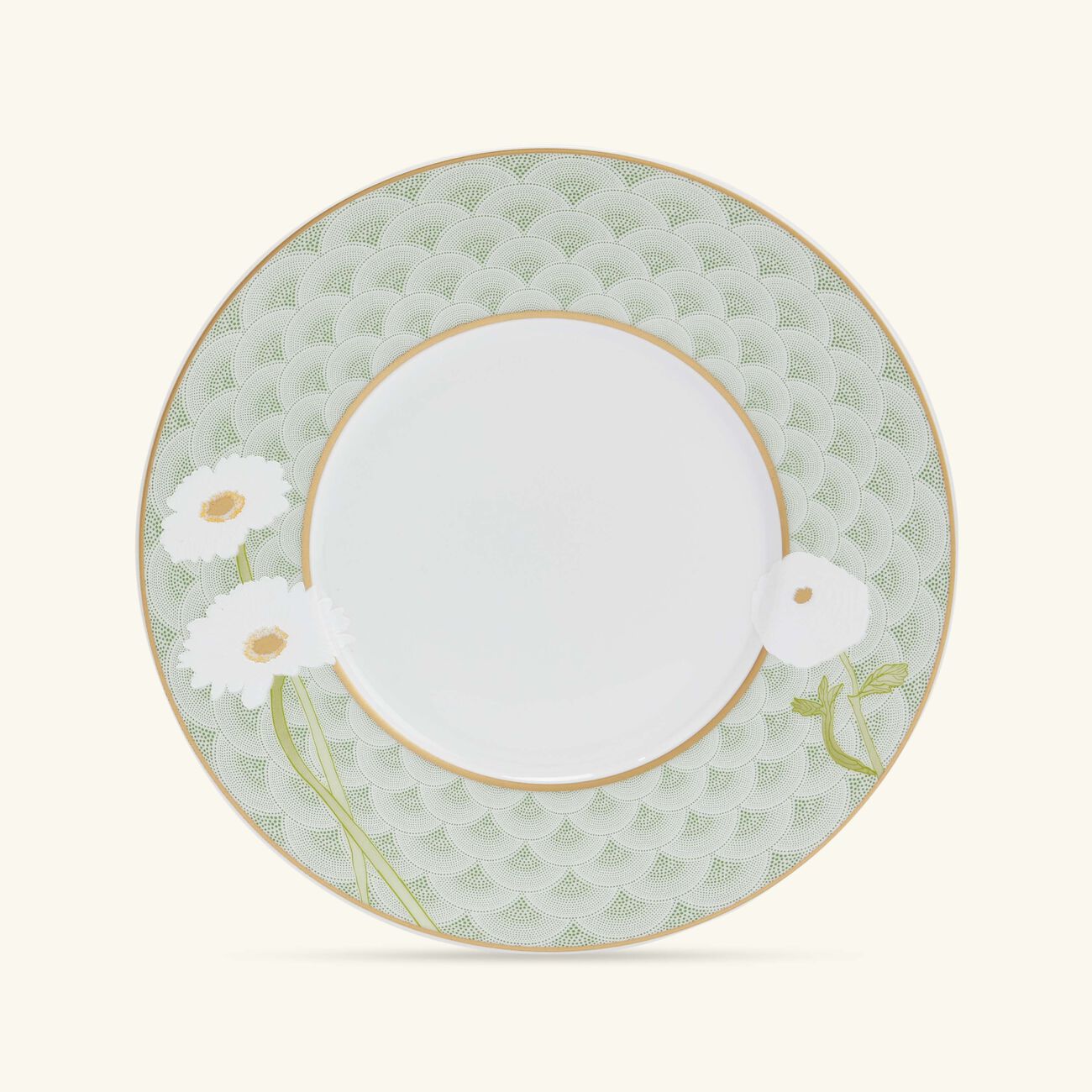 bernardaud praiana bread   butter plate round green 16cm