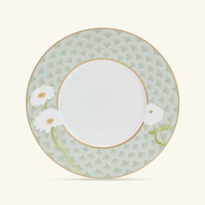 bernardaud praiana bread   butter plate round green 16cm