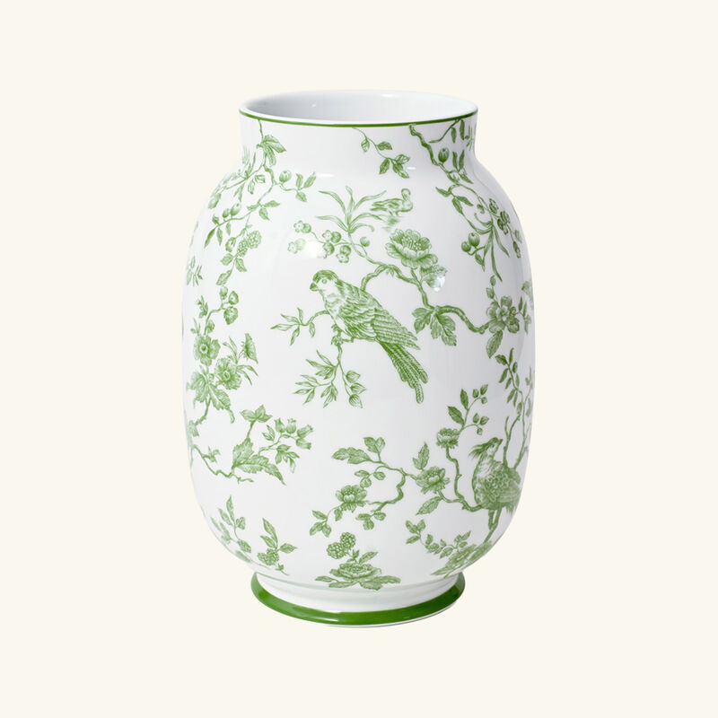 Albertine Vase Round Medium Green bernardaud albertine vase round medium green