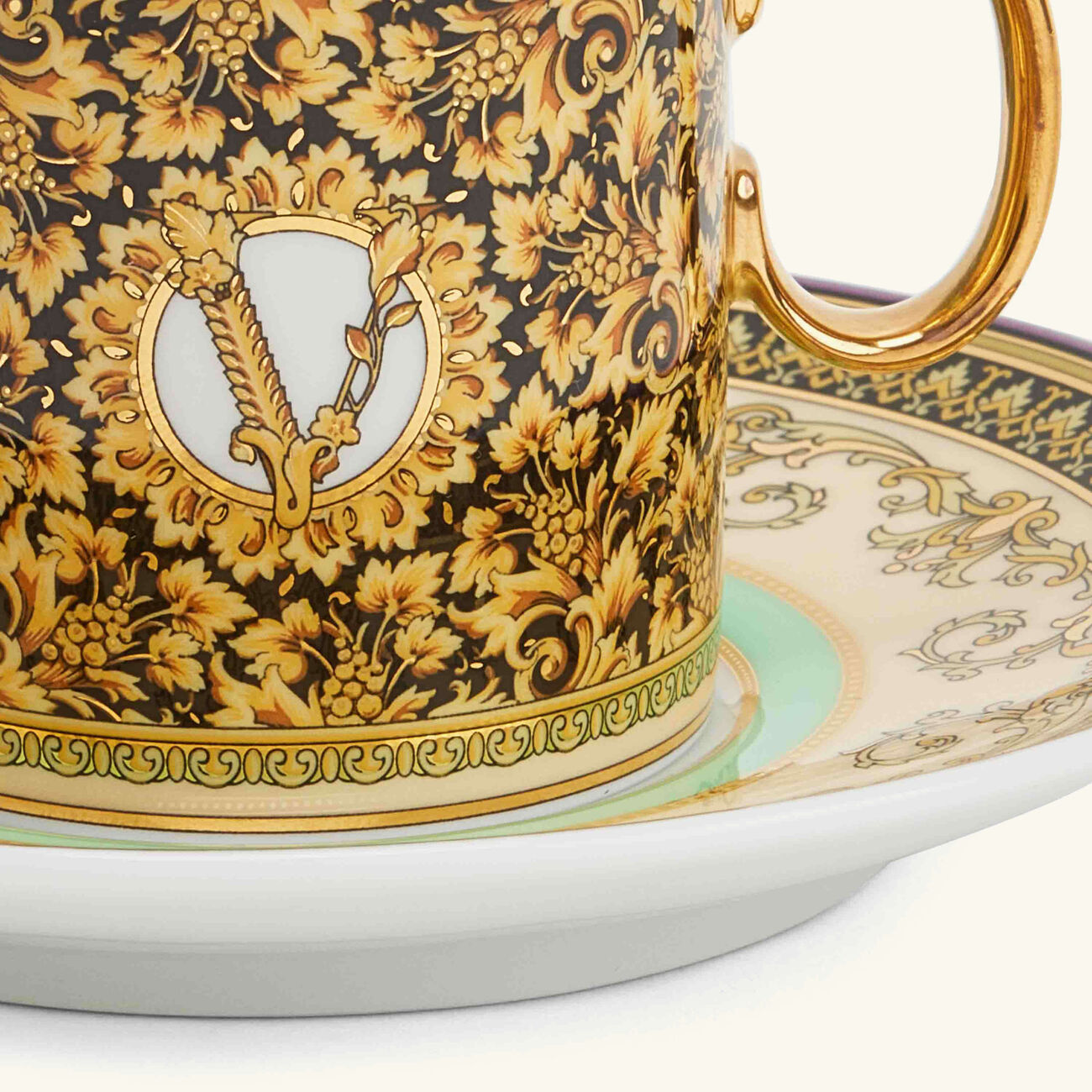 versace barocco mosaic coffee cup pattern