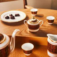 bernardaud eventail sugar bowl gold