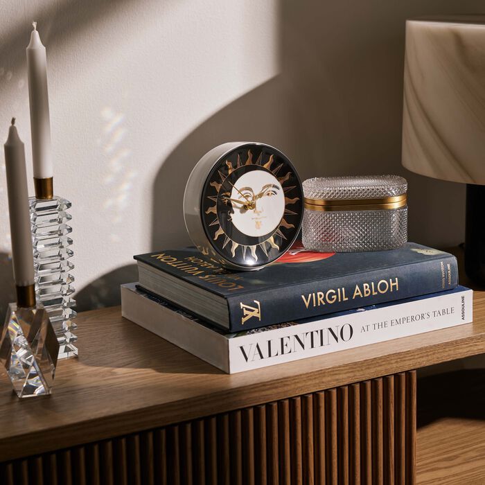fornasetti giorno e notte desk clock black