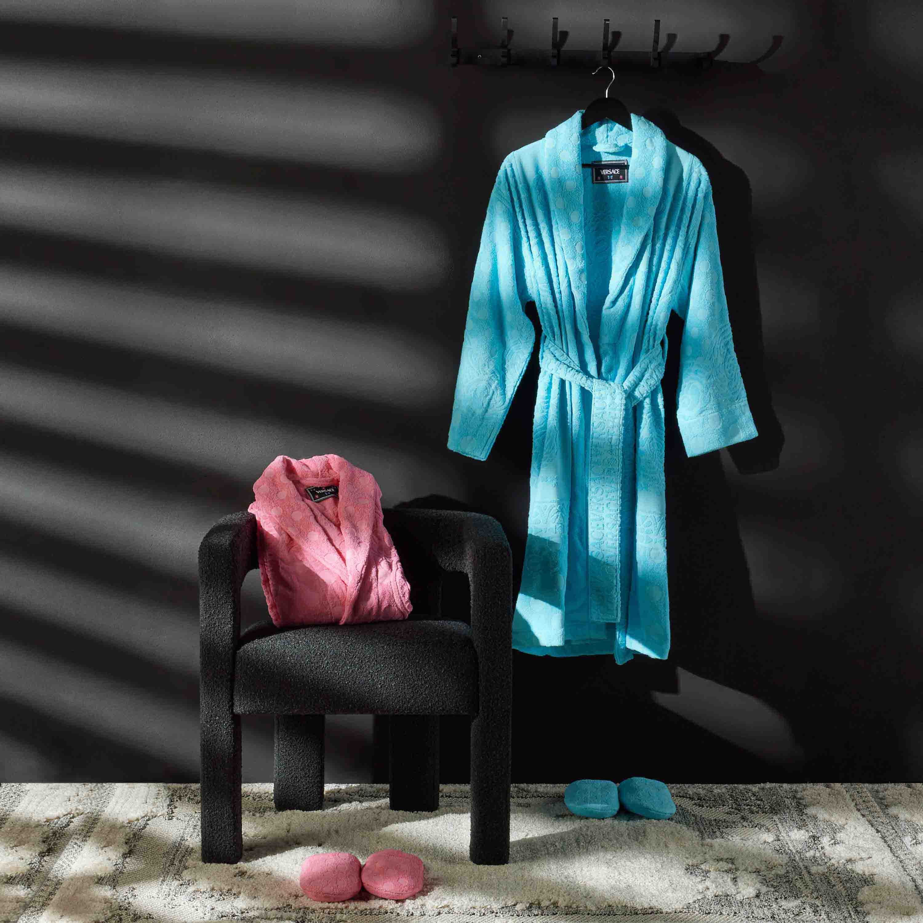 Versace La Vacanza Bath Robe Extra Large Blue Tanagra Qatar