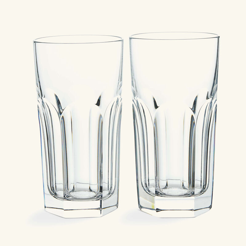 baccarat harcourt 1841 drinking glass clear set of 2