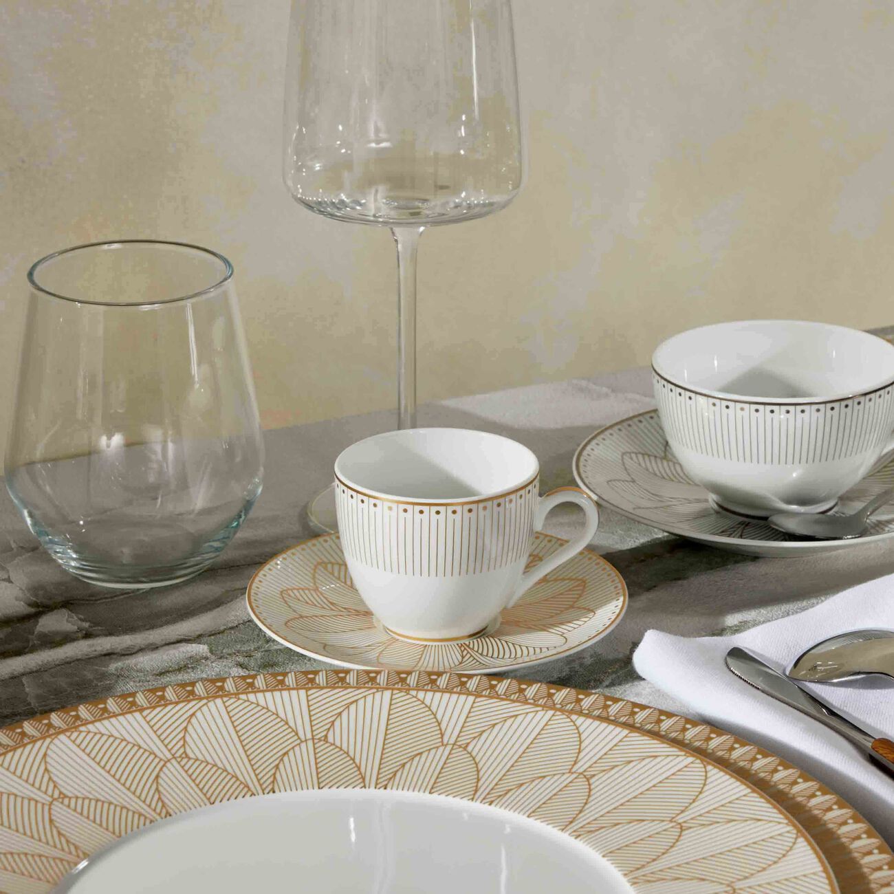 christofle malmaison imp riale coffee cup   saucer platinum set of 2