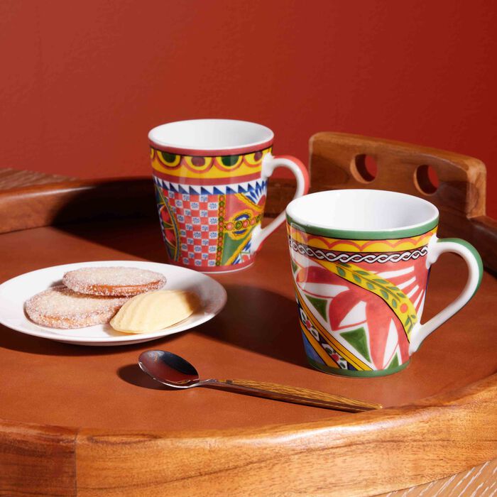 dolce gabbana casa carretto mug pattern