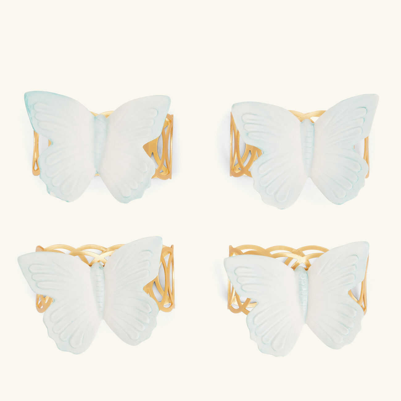 villari butterfly napkin ring white set of 4