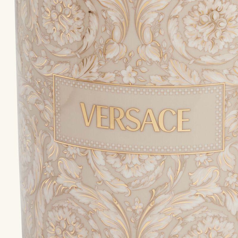 Barocco Beige Vase Round Small versace barocco beige vase round small