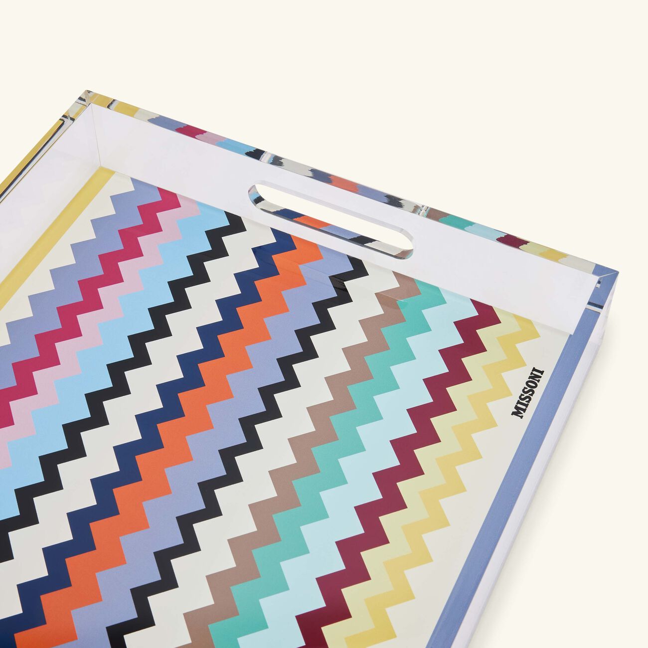 missoni home riverbero tray rectangluar large multicolor
