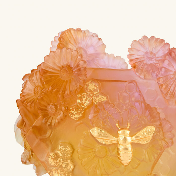 Or d’Abeille Vase Medium Orange Limited Edition daum or d abeille vase medium orange limited edition