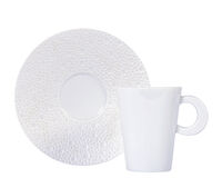 Ecume White Coffee Cup Saucer Ecume White Coffee Cup Saucer, small