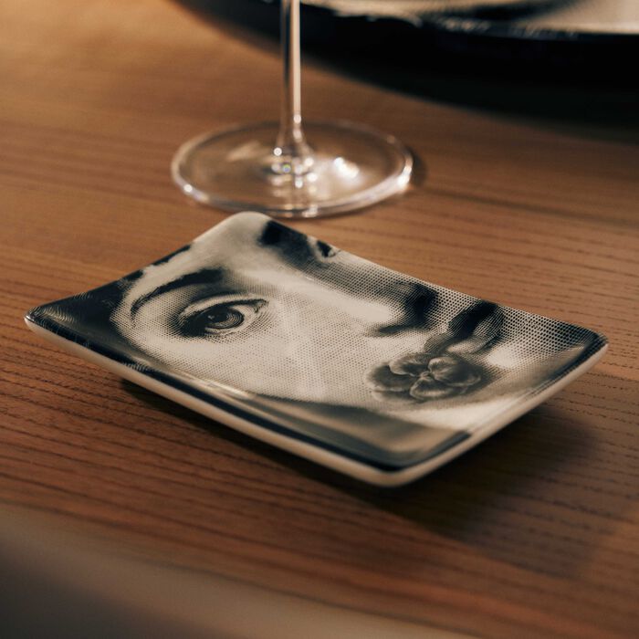 fornasetti tema e variazioni no 137 ashtray rectangular grey