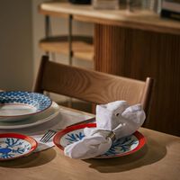 pinto paris lagon dessert plate round blue 21cm