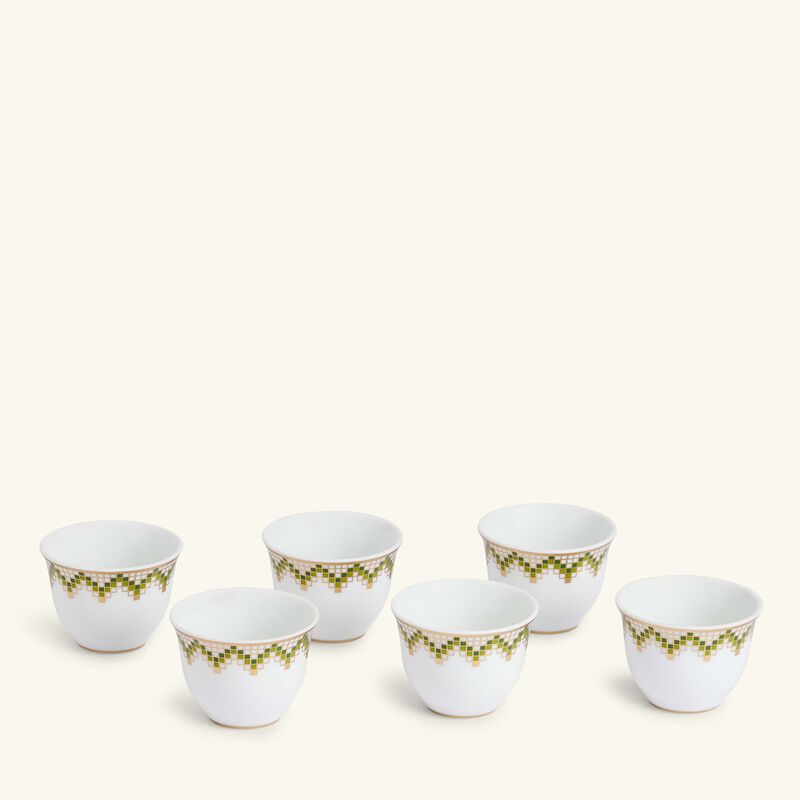 bernardaud augusta oriental coffee cups set of 2