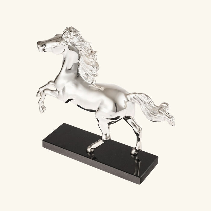 Lunar New Year Horse Sculpture Silver Plated christofle lunar new year horse sculpture silver plated