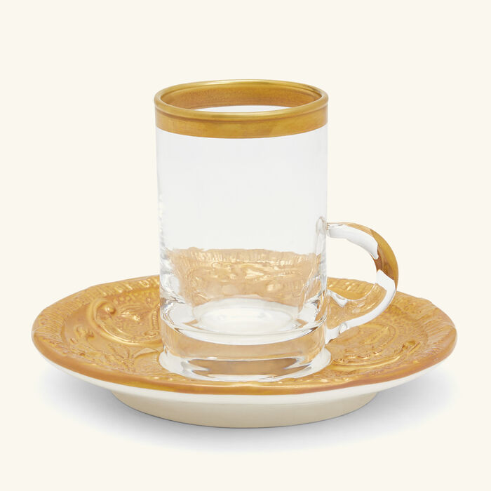villari taormina arabic tea cup gold