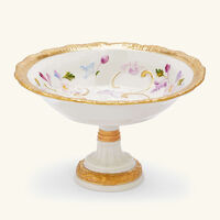 villari taormina footed bowl white