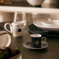 bernardaud aboro coffee cup saucer black