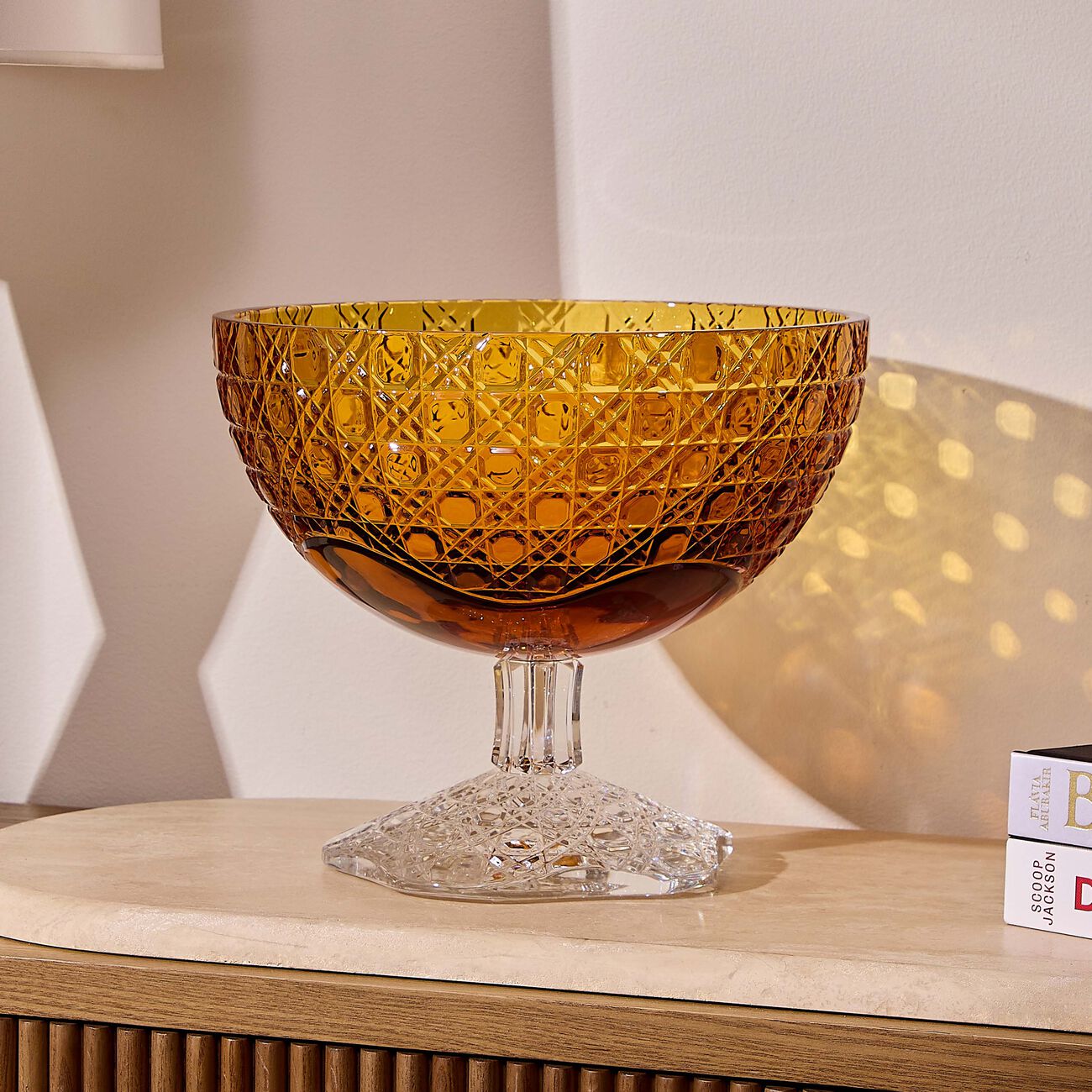 Metamorphosis Footed Centerpiece Yellow Medium mario cioni c metamorphosis footed centerpiece yellow medium
