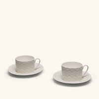 ZIG ZAG Tea Cup & Saucer White Set of 2 missoni home zig zag tea cup saucer white set of 2