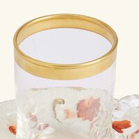 فيلاري فنجان شاي عربي تاورمينا مع صحنه باللون الأحمر