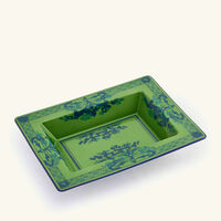 ginori 1735 oriente italiano malachite trinket tray square small green