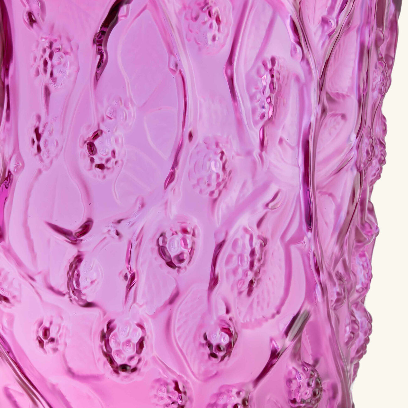 lalique mures vase large pink