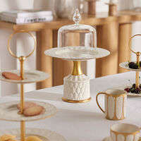 villari peacock cake stand