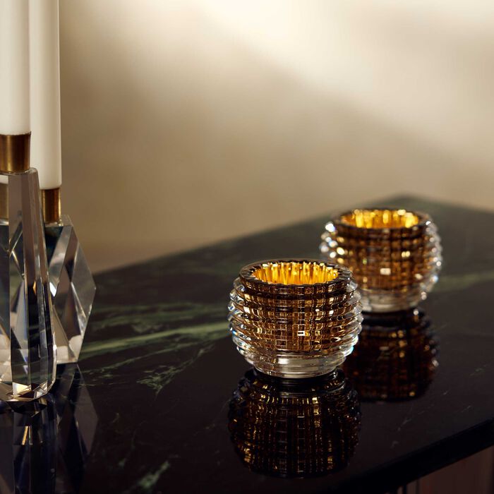 baccarat eye votive gold set of 2