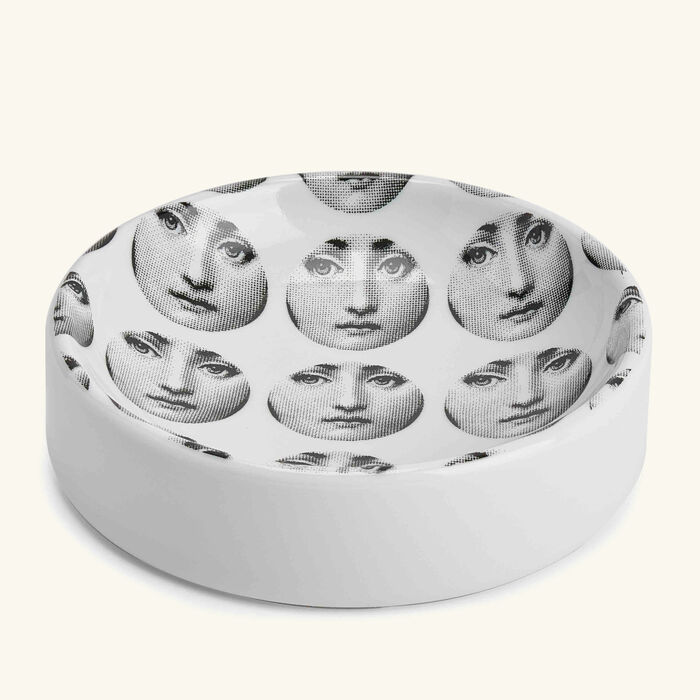 fornasetti tema e variazioni no 197 ashtray round small white