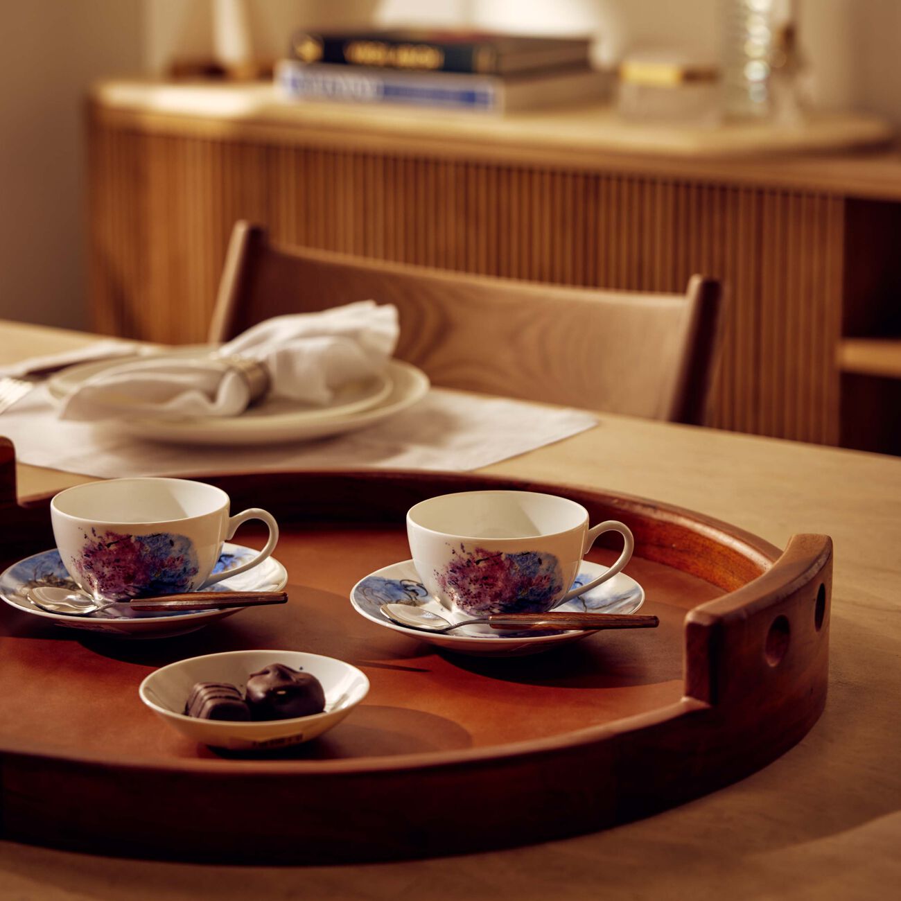 Marc Chagall Tea Cup & Saucer Blue Set Of 4 bernardaud marc chagall tea cup saucer blue set of 4