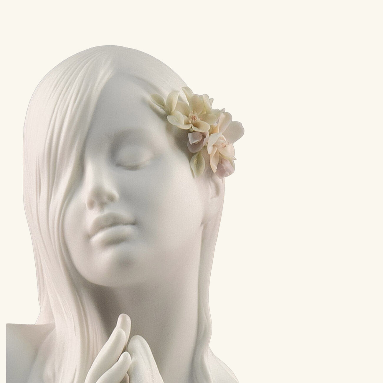 lladro inner peace woman sculpture medium white
