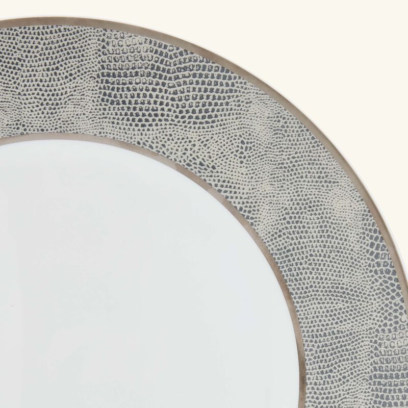 bernardaud sauvage dinner plate round grey 26cm