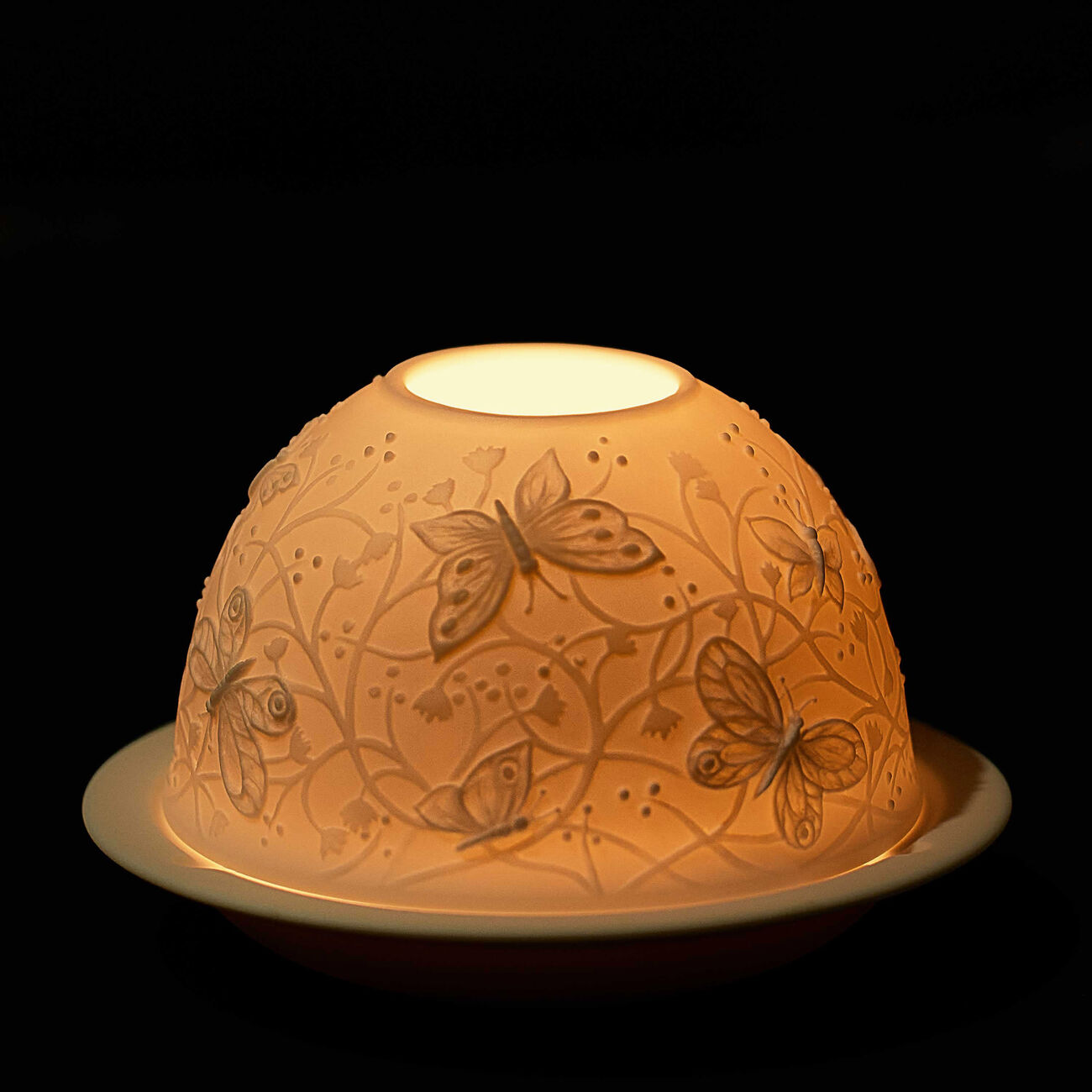 bernardaud butterflies in flight led lithophanie
