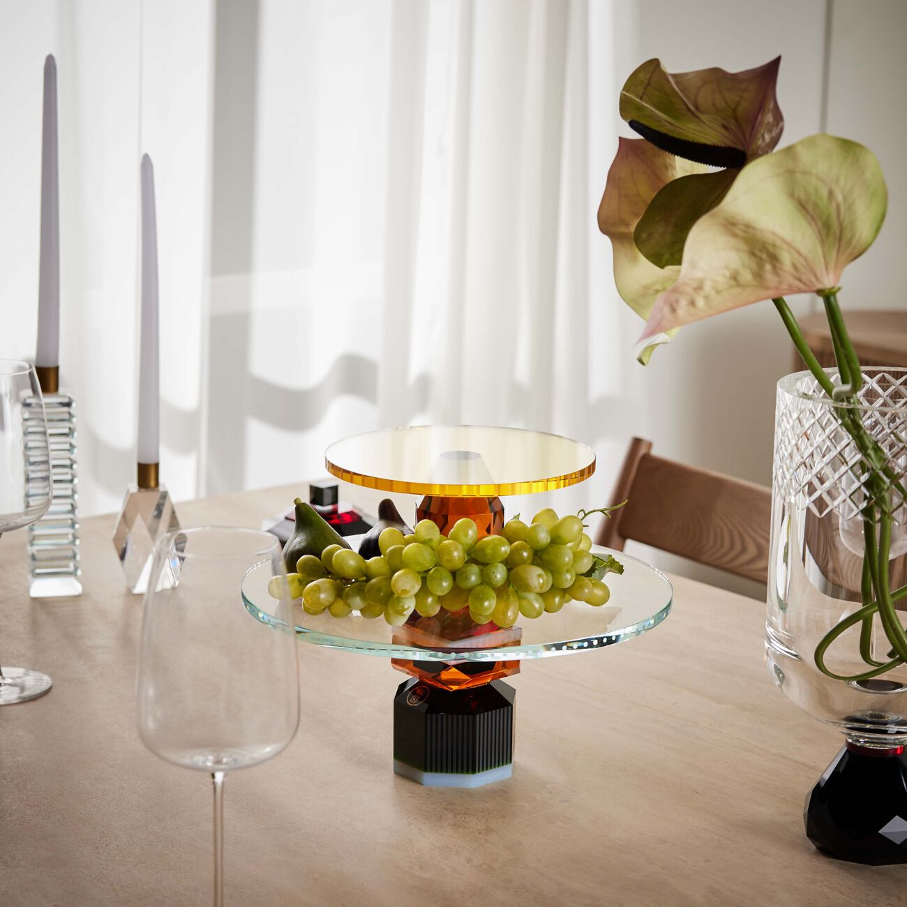 reflections copenhagen daisy cake stand yellow
