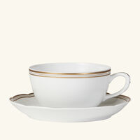 bernardaud pompadour tea cup saucer gold