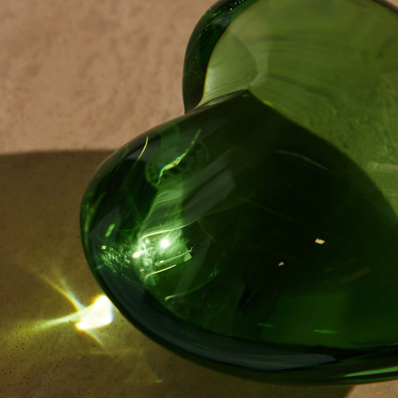 baccarat amore heart figurine mini green