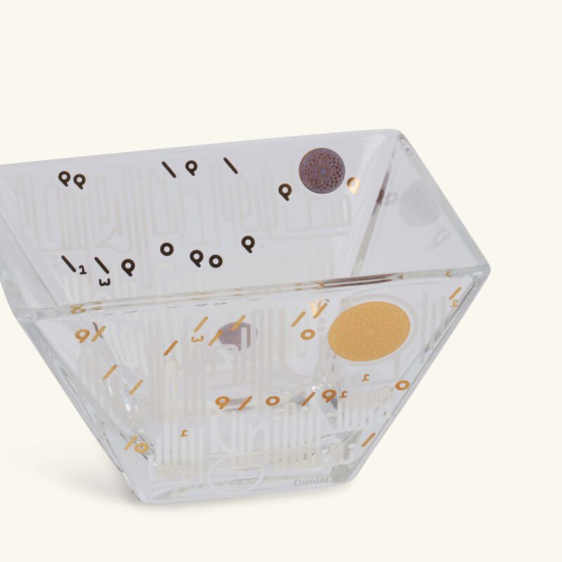 دملاج طقم حياة المؤلف من 4 أوعية باللون الذهبي 11 سم