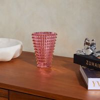 baccarat eye vase round small pink