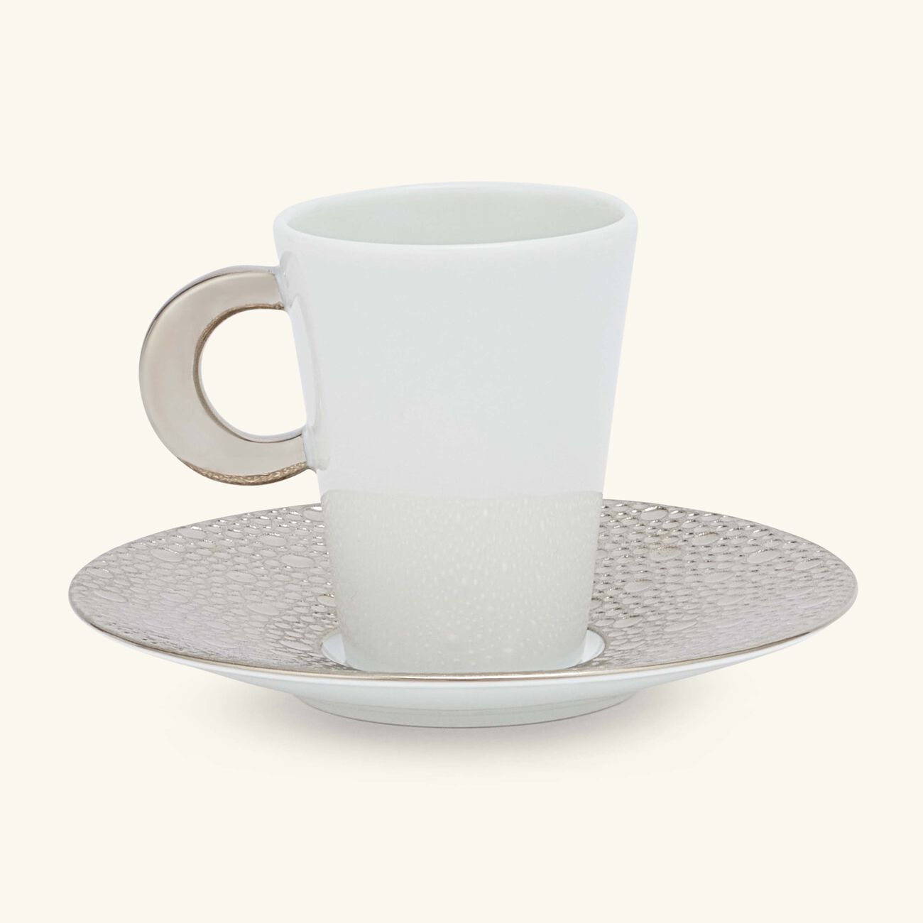 bernardaud ecume coffee cup   saucer white