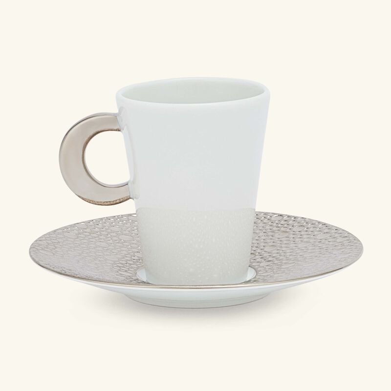 bernardaud ecume coffee cup   saucer white