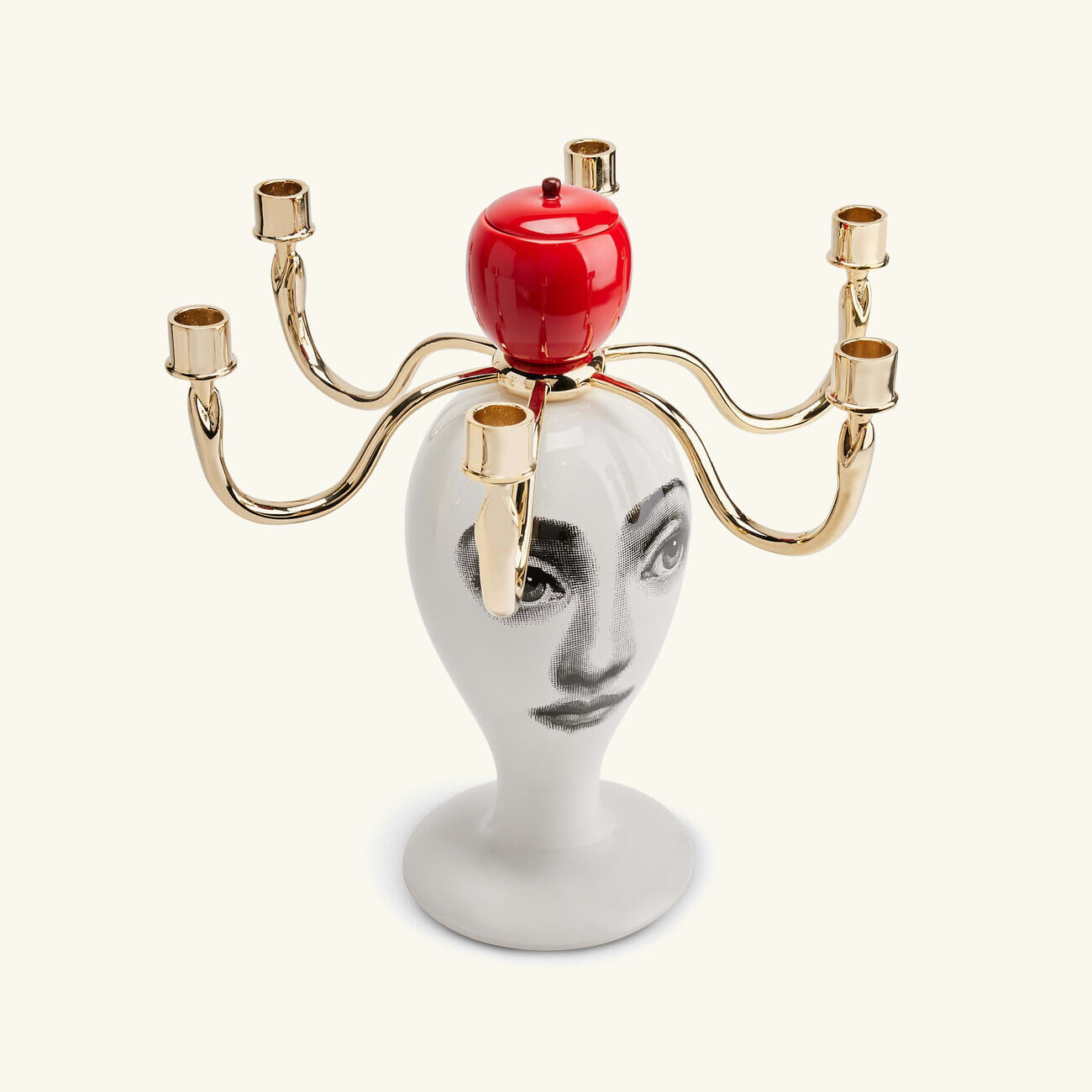 fornasetti frutto proibito white candle holder