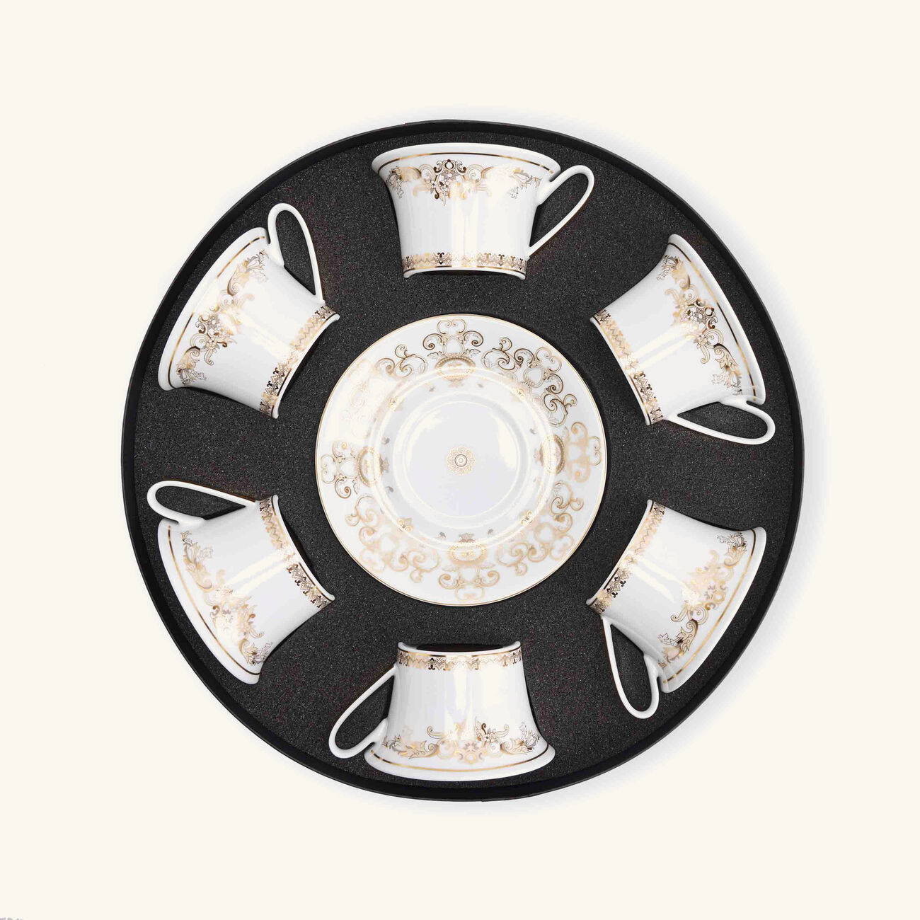 versace medusa gala tea cup saucer white set of 6