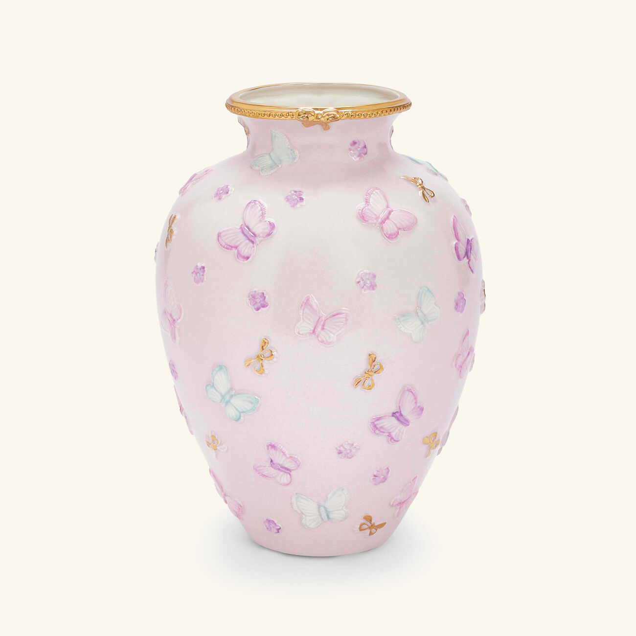 villari butterfly vase small pink